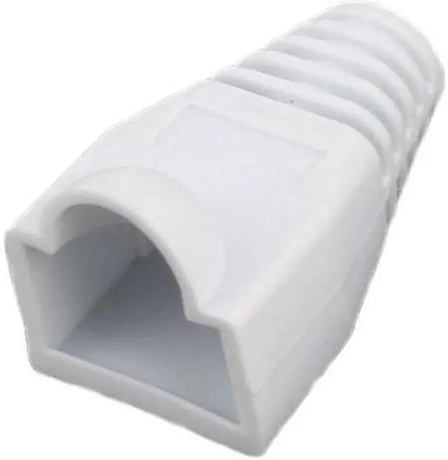 Alt view image 3 of 5 - 100 pcs Cat5e/Cat6/RJ45 Ethernet Cable Connector Strain Relief Boots White
