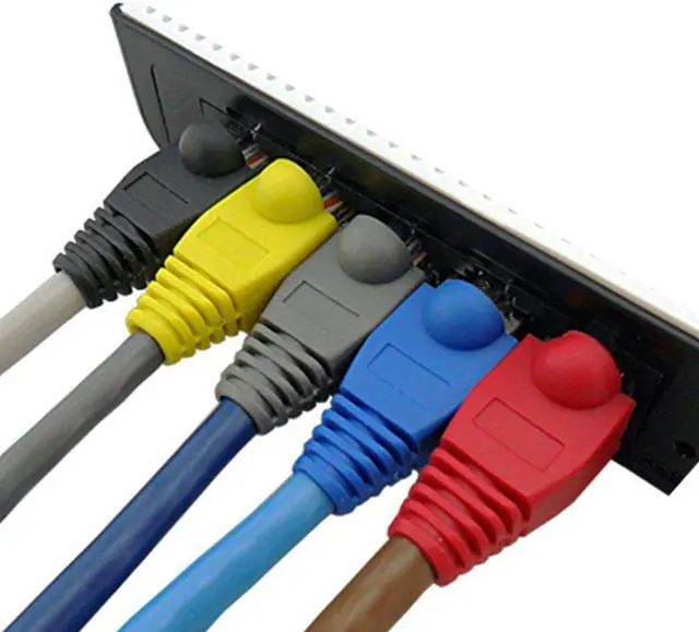 Alt view image 4 of 5 - 100 pcs Cat5e/Cat6/RJ45 Ethernet Cable Connector Strain Relief Boots White