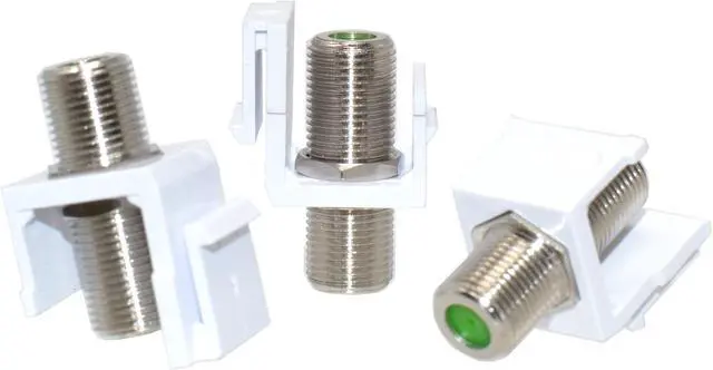 Main image of 25pcs Snap-In F-Type Insert Keystone Connector Module Coax Cable Wall Jack