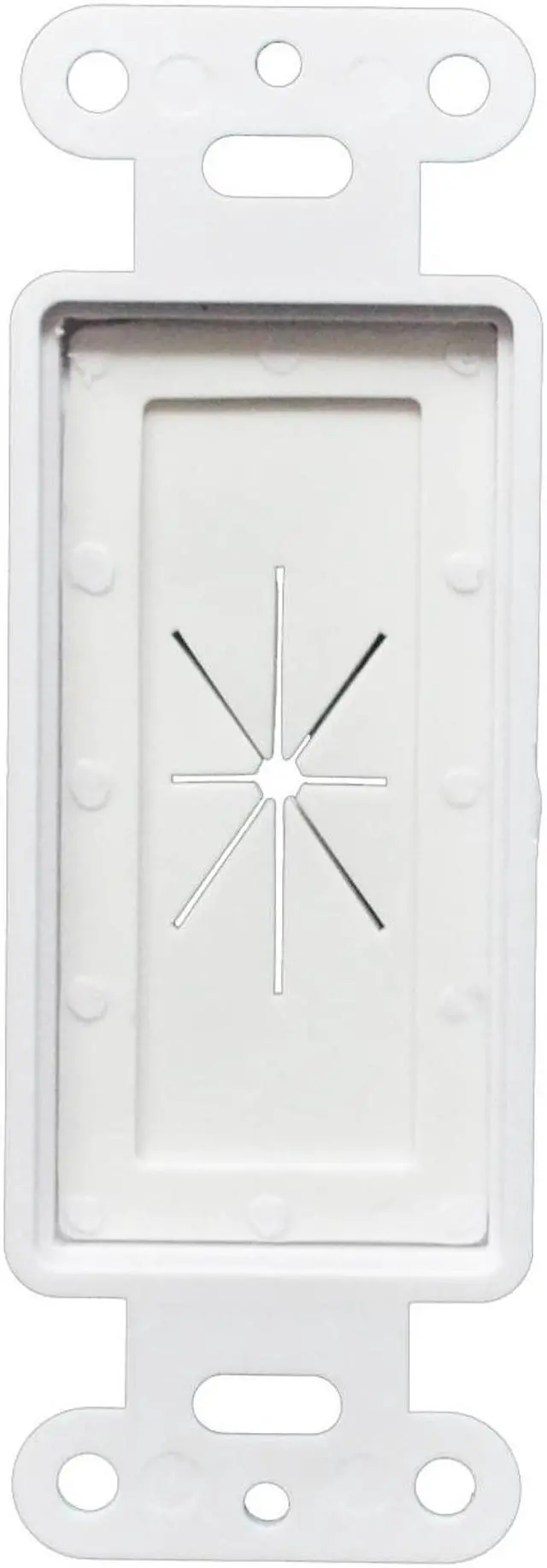 Alt view image 2 of 5 - 50pcs Decorator Wall Plate Insert with Flexible Opening White