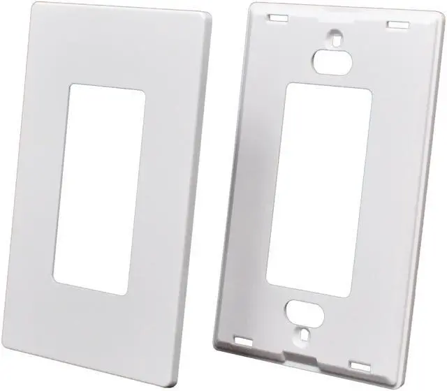 Alt view image 9 of 10 - 25Pcs 1 Gang Screwless Snap On Decorator Wall Plate White