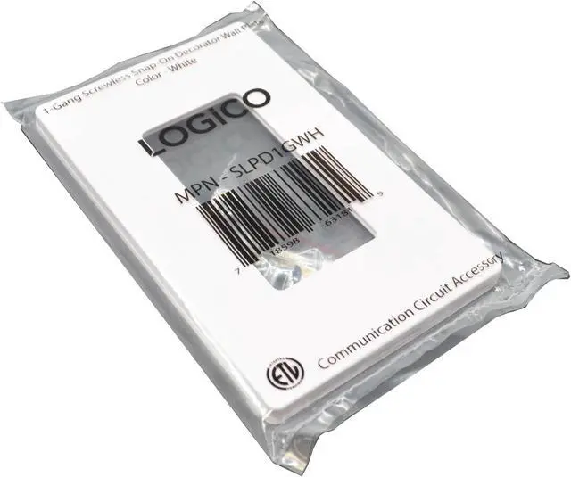 Alt view image 10 of 10 - 25Pcs 1 Gang Screwless Snap On Decorator Wall Plate White