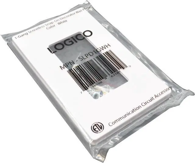 Alt view image 5 of 5 - 10pcs 1 Gang Screwless Snap On Decorator Wall Plate White