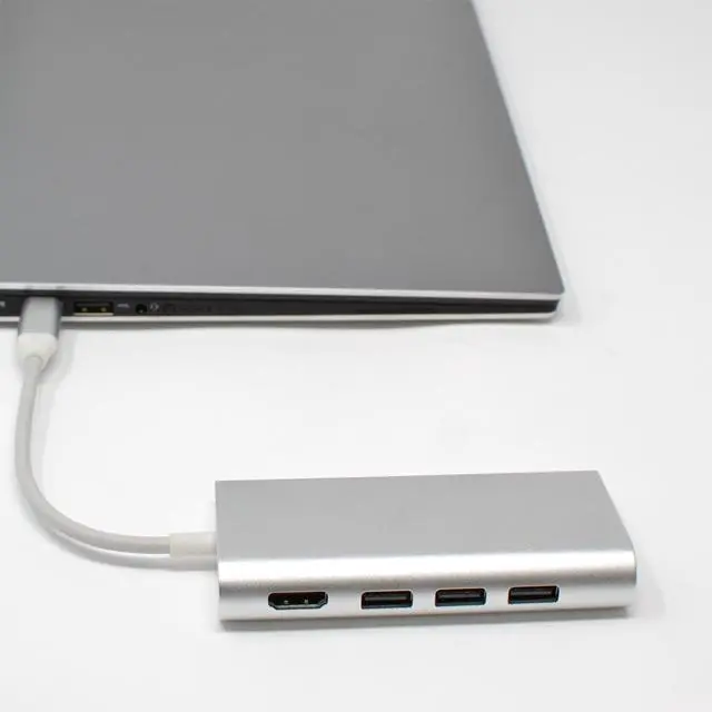 Alt view image 2 of 5 - USB C Type C Hub 8-in-1 Ethernet 4K HDMI USB 3.0 Adapter for MacBook Pro Laptop