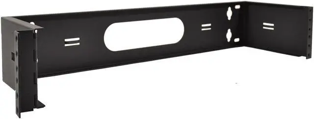 Alt view image 9 of 12 - 19" Two Space 2U Steel Wall Mount Hinged Swing Out Patch Panel Bracket 6" Depth