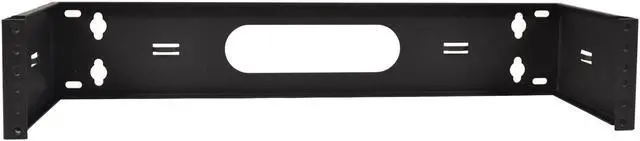 Alt view image 8 of 12 - 19" Two Space 2U Steel Wall Mount Hinged Swing Out Patch Panel Bracket 6" Depth