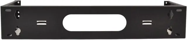 Alt view image 11 of 12 - 19" Two Space 2U Steel Wall Mount Hinged Swing Out Patch Panel Bracket 6" Depth