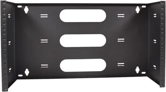 Alt view image 5 of 10 - 6U 19-Inch Hinged Steel Wall Mount Bracket Swing Out Patch Panel 6" Depth