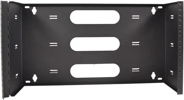 Alt view image 6 of 10 - 6U 19-Inch Hinged Steel Wall Mount Bracket Swing Out Patch Panel 6" Depth