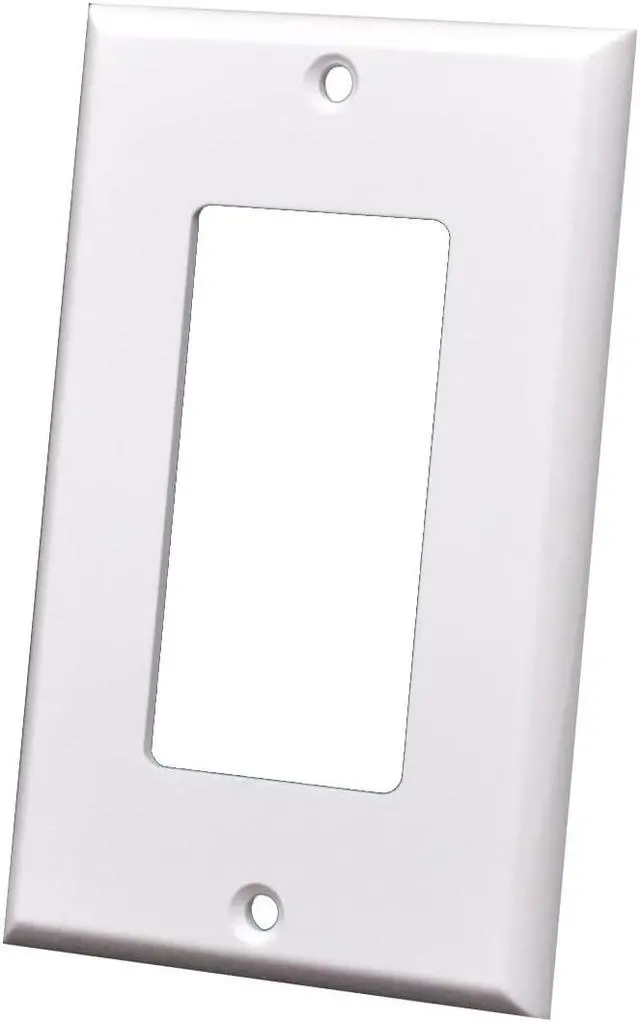 Alt view image 2 of 4 - 5pcs 1 Gang Standard Decorator Wall Plate White