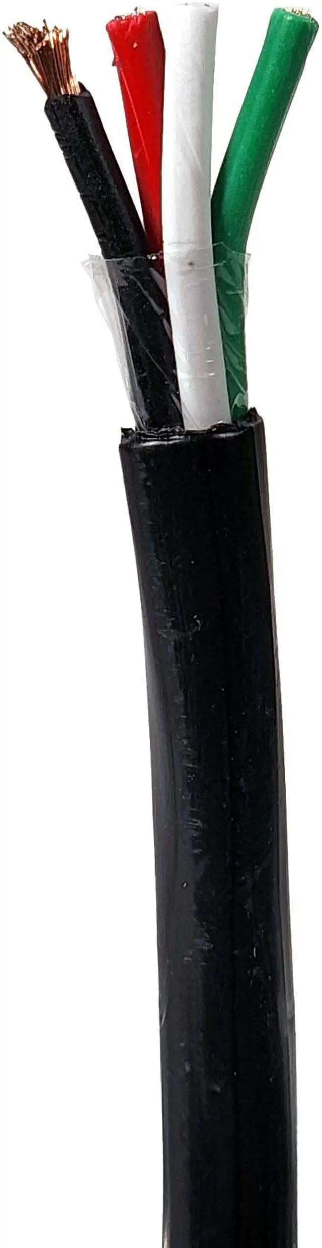 Alt view image 6 of 6 - 500ft Speaker Wire 16AWG 4 Conductor 16/4 Direct Burial In-Wall Audio Copper Black