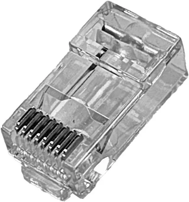 Main image of CAT6/CAT6A RJ45 8P8C Pass Through Modular Plug Unshielded connector, 100pcs