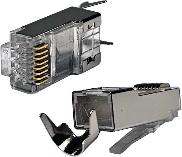 Alt view image 3 of 7 - CAT6/CAT6A Extra Large RJ45 8P8C Pass Through Modular Plug Shielded connector, 100pcs