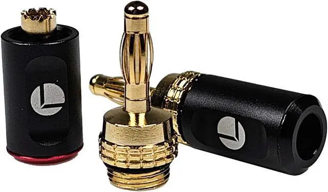 Alt view image 4 of 5 - LOGICO 1 Pair Banana Plugs Gold Plated Speaker Wire Audio Connectors