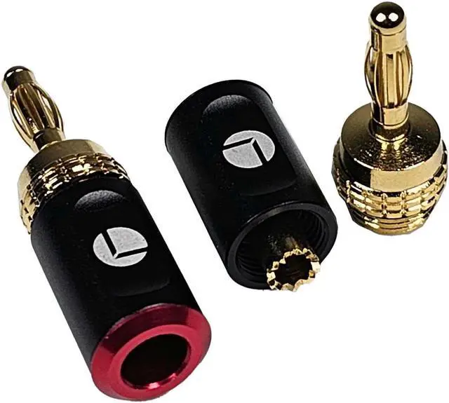 Alt view image 5 of 5 - LOGICO 1 Pair Banana Plugs Gold Plated Speaker Wire Audio Connectors