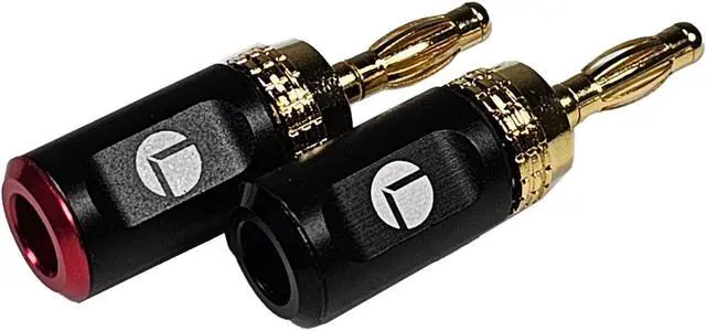 Alt view image 2 of 5 - LOGICO 1 Pair Banana Plugs Gold Plated Speaker Wire Audio Connectors