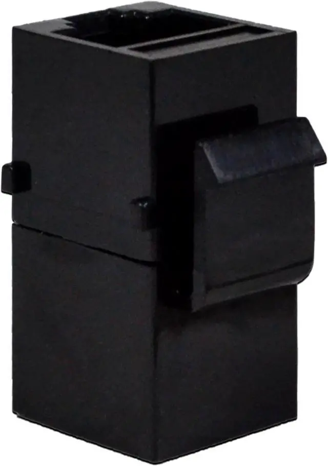 Alt view image 2 of 6 - 50 pack Inline Coupler Keystone Jack RJ45 Female to Female Cat6/Cat5e Black