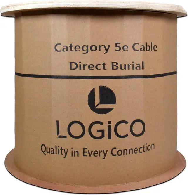 Alt view image 3 of 5 - Cat5e Shielded Gel Filled Network Cable 1000FT Black Direct Burial Bare Copper