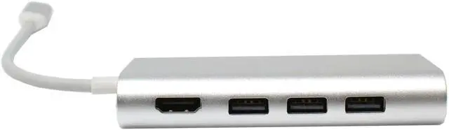 Alt view image 3 of 5 - USB C Type C Hub 8-in-1 Ethernet 4K HDMI USB 3.0 Adapter for MacBook Pro Laptop