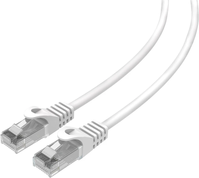 Alt view image 3 of 6 - CAT6 Slim Ethernet Patch Cable 28 AWG 7 ft. White 50 Packs