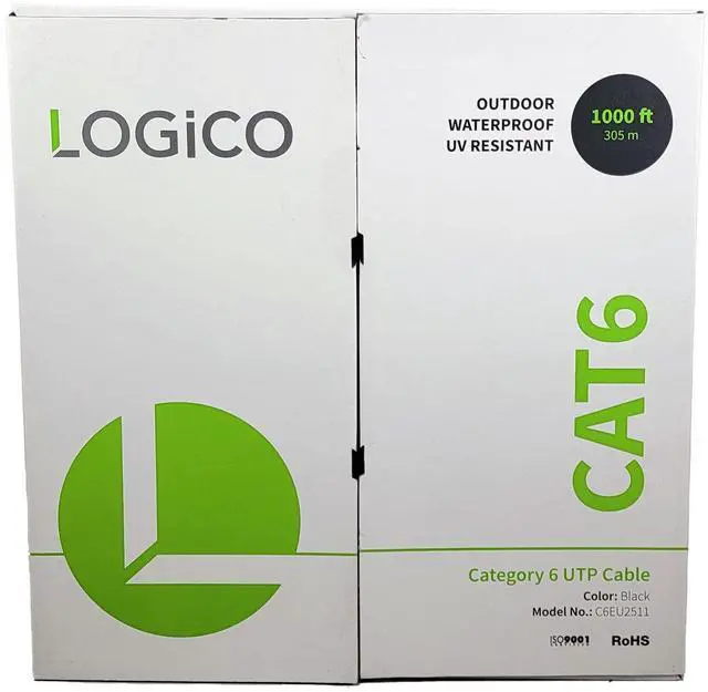 Alt view image 3 of 4 - Cat6 Unshielded Cable 1000ft UTP Ethernet Network Direct Burial 23AWG CCA 550Mhz