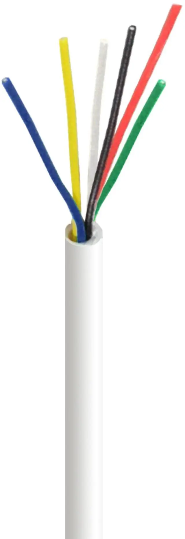 Alt view image 4 of 5 - 1000ft 18/6 Bare Copper CMR CL3R Security Alarm Cable Unshielded Stranded White