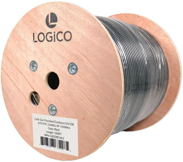 Alt view image 3 of 4 - Cat6 Shielded Ethernet Cable Gel Filled Bare Copper Direct Burial 550Mhz 1000ft 23AWG