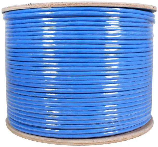 Alt view image 2 of 5 - Cat6 FTP Shielded Riser (CMR) Bulk Ethernet Cable 550Mhz Pure Copper Blue 1000ft