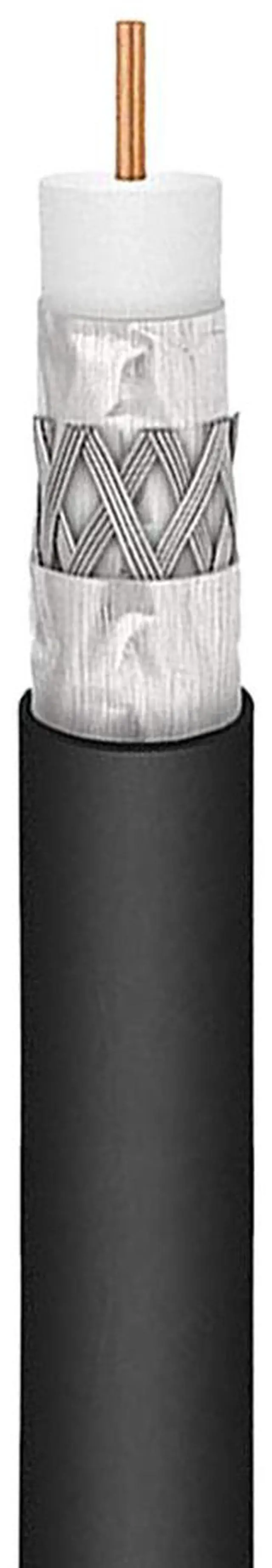 Alt view image 2 of 4 - RG11 Coaxial Cable Tri Shield 14AWG Outdoor/Direct Burial Gel Flooded Underground Gel Filled Weather Resistant 500 ft Black Jacket