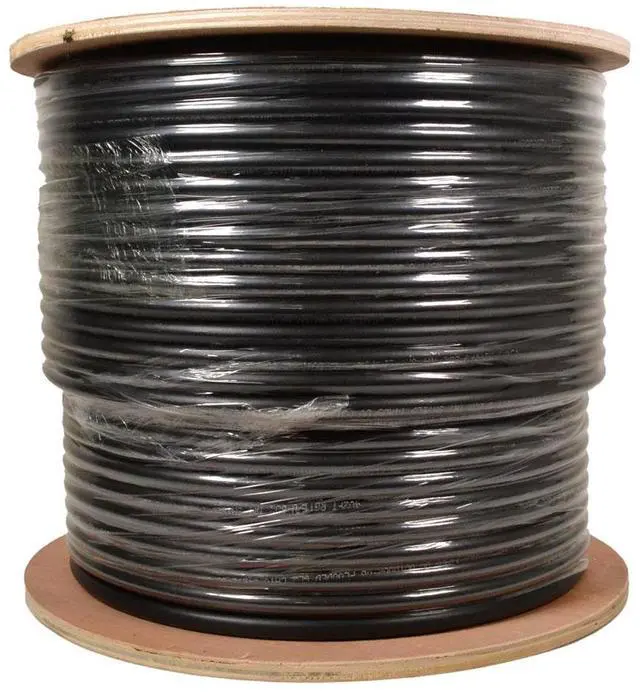 Alt view image 4 of 4 - RG11 Coaxial Cable Tri Shield 14AWG Outdoor/Direct Burial Gel Flooded Underground Gel Filled Weather Resistant 500 ft Black Jacket