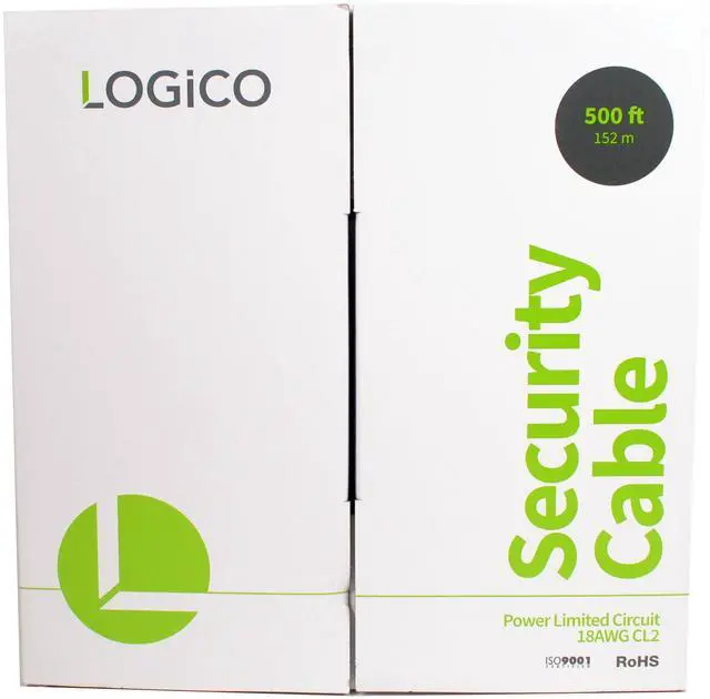 Alt view image 7 of 9 - 18 Gauge 6 Conductor 18/6 AWG CL2 Stranded Shielded White 500' ft Security Cable