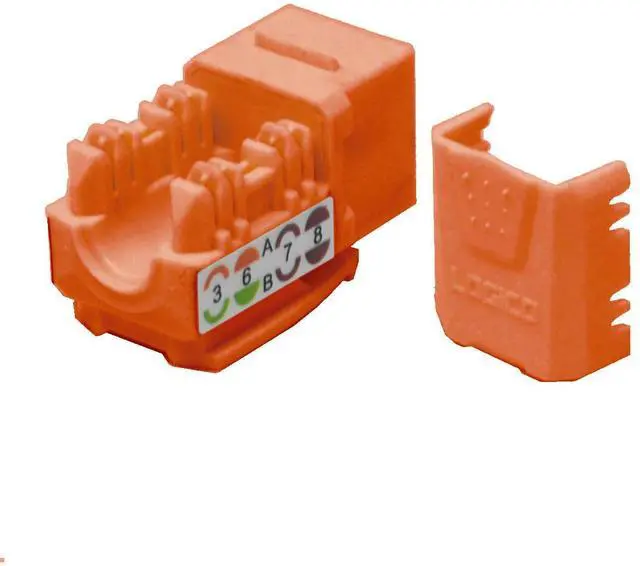 Alt view image 2 of 3 - 10 pack lot Keystone Jack Cat6 Orange Network Ethernet 110 Punchdown 8P8C
