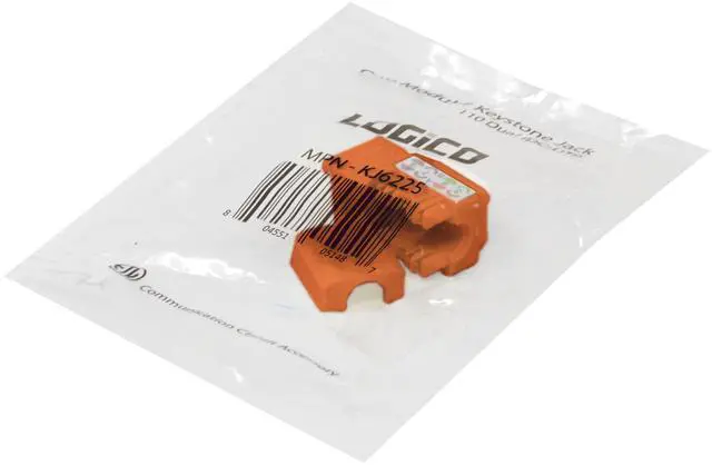 Alt view image 3 of 3 - 10 pack lot Keystone Jack Cat6 Orange Network Ethernet 110 Punchdown 8P8C