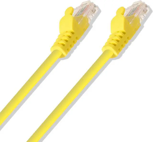 Alt view image 2 of 3 - 10ft Cat5e Cable Ethernet Lan Network RJ45 Patch Cord Internet Yellow (50 Pack)