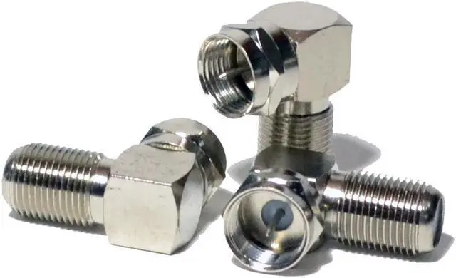 Main image of 25 pack 90 Degree Right Angle F RG6 RG59 Coaxial Coax Connector Adapter