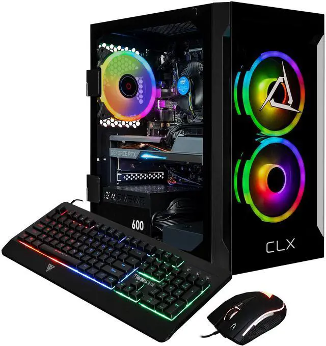 Alt view image 8 of 8 - CLX Gaming Desktop - Intel Core i5 14400F 2.5GHz 10-Core Processor, 16GB DDR5 Memory, GeForce RTX 4060 8GB GDDR6 Graphics 1TB NVMe M.2 SSD, WiFi, Win 11 Home 64-bit