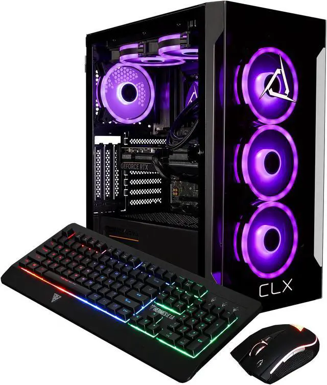 Alt view image 5 of 6 - CLX Gaming Desktop - Intel Core i7 14700KF 3.4GHz 20-Core Processor, 32GB DDR5 Memory, GeForce RTX 4070 SUPER 12GB GDDR6X Graphics 1TB NVMe M.2 SSD, WiFi, Win 11 Home 64-bit