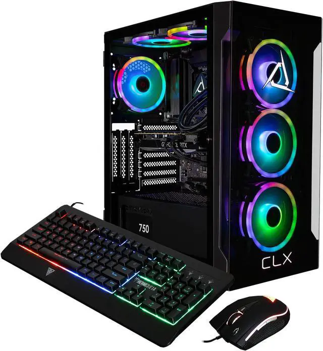 Alt view image 7 of 7 - CLX Gaming Desktop - Intel Core i9 14900KF 3.2GHz 24-Core Processor, 32GB DDR5 Memory, GeForce RTX 4070 SUPER 12GB GDDR6X Graphics 1TB NVMe M.2 SSD, 4TB HDD, WiFi, Win 11 Home 64-bit