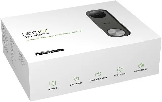 Alt view image 6 of 20 - RemoBell S Smart Video Doorbell Camera; Works with Amazon Alexa, Google Assistant, & IFTTT