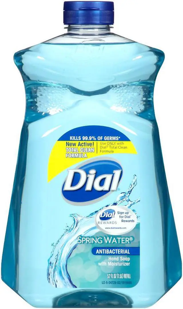 Alt view image 4 of 9 - Dial Antimicrobial Liquid Hand Soap Spring Water 50 oz Bottle 17010EA