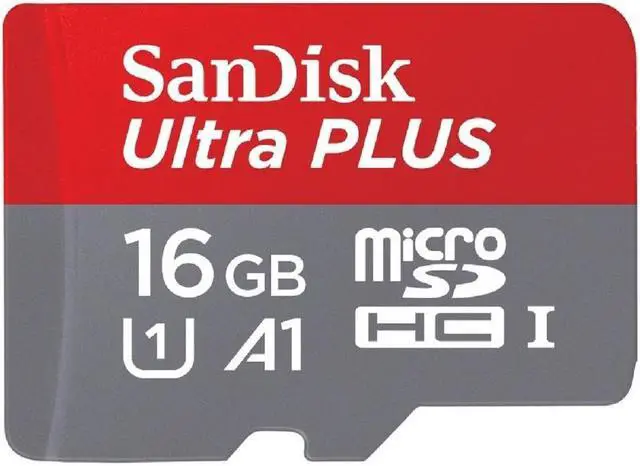 Alt view image 5 of 6 - SanDisk SDSDQUIP-016G-A46 16 GB Ultra Plus Micro SDHC Class 10 UHS-1 Memory Card