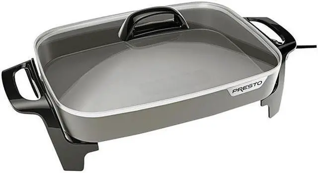 Alt view image 5 of 10 - Presto 16" Ceramic Electric Skillet with Tempered Glass Cover