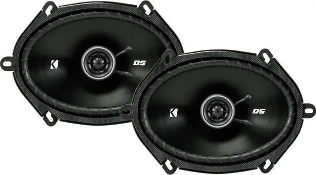 Alt view image 2 of 8 - 2) Kicker 43DSC6804 D-Series 6x8" 200 Watt 2-Way 4-Ohm Car Coaxial Speakers Pair