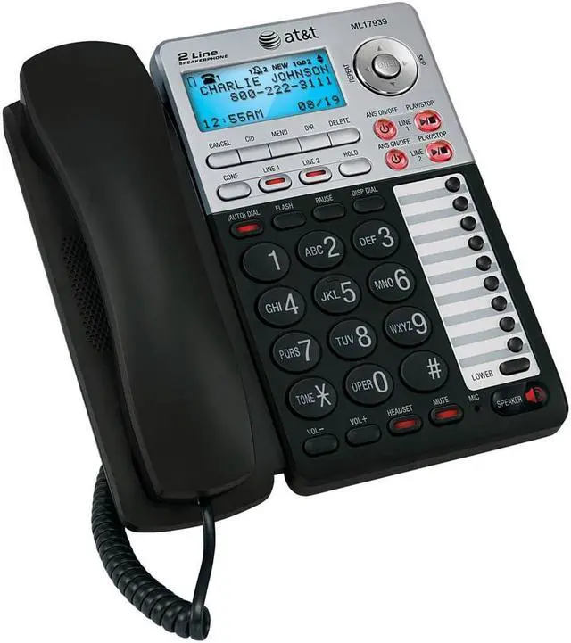 Alt view image 4 of 16 - ATT ATT-ML17939 ATT 2-LINE CORDED WITH ITAD/CID