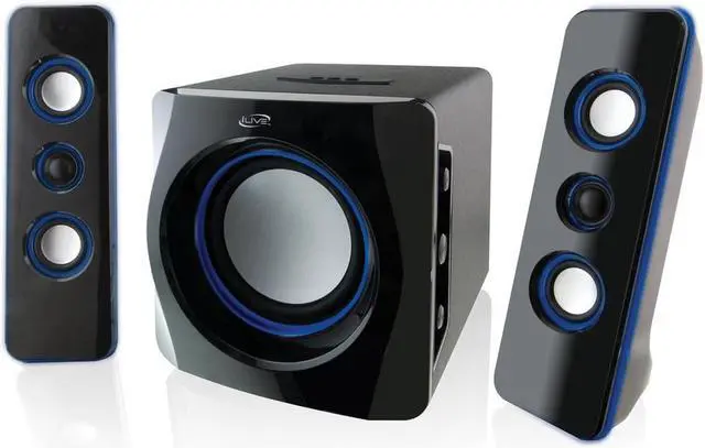 Alt view image 3 of 3 - ILIVE IHB23B BLUETOOTH PC SPEAKERS