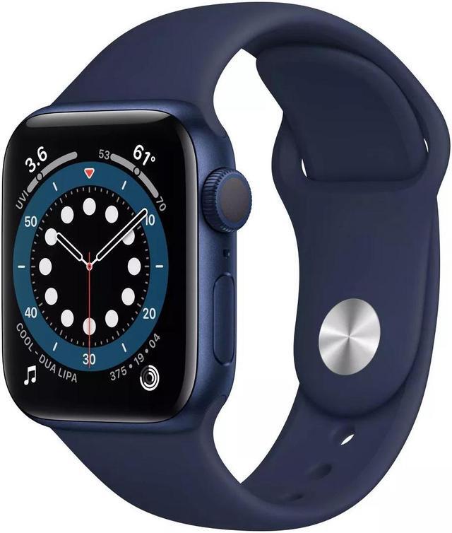 Alt view image 3 of 7 - Apple Watch Gen 6 Series 6 40mm Blue Aluminum - Deep Navy Sport Band MG143LL/A