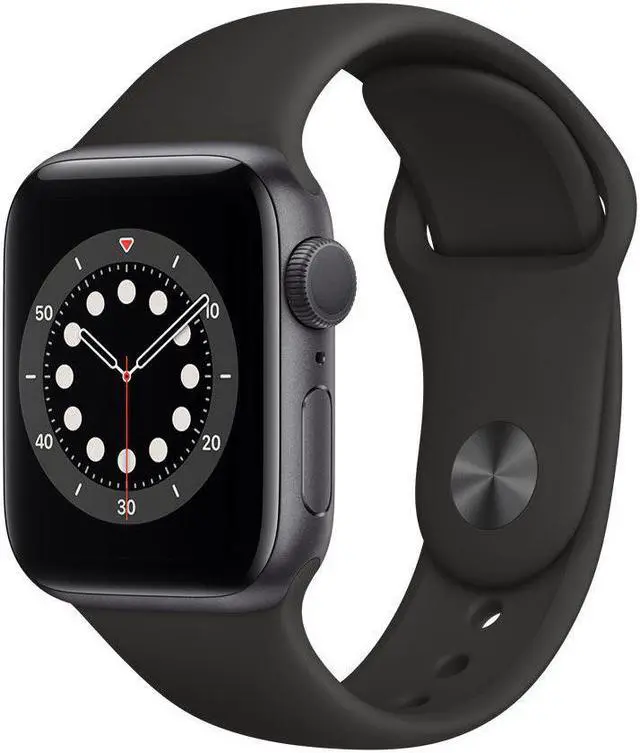 Main image of Apple Watch Gen 6 Series 6 40mm Space Gray Aluminum - Black Sport Band MG133LL/A