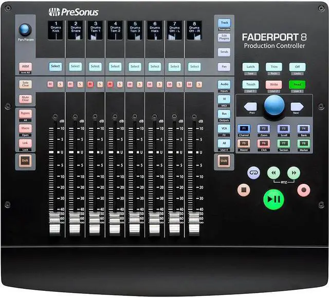 Alt view image 15 of 20 - Presonus Faderport 8 8-Channel Mix Production Controller