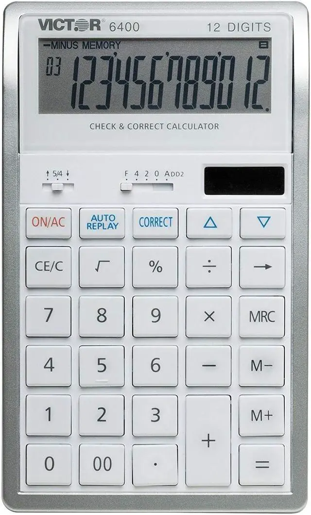 Alt view image 16 of 20 - Victor 6400 Professional Desktop Calculator with Auto Replay, Check & Correct