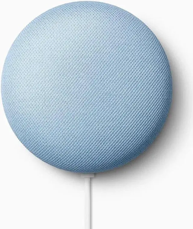 Alt view image 5 of 18 - Google Nest Mini Sky - Dual Front-firing Speakers - Built in Chromecast - 360-degree Sound - Voice Match Technology - Bluetooth? 5.0